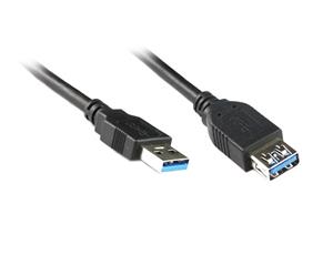 Konix 2M USB 3.0 AM/AF Extension Cable in Black