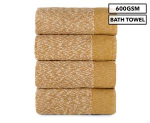 Luxury Living Parker Bath Towel 4-Pack - Ochre