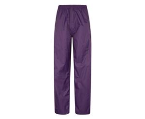 Mountain Warehouse Womens Waterproof Over Trousers Walking Rain Pants Ladies - Purple