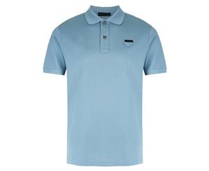 Prada Men's Classic Polo Shirt - Light Blue