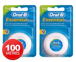 2 x Oral-B Essential Floss 50m
