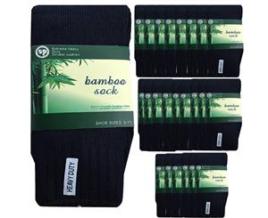 24 Pairs Bamboo Men's Socks - Navy Blue