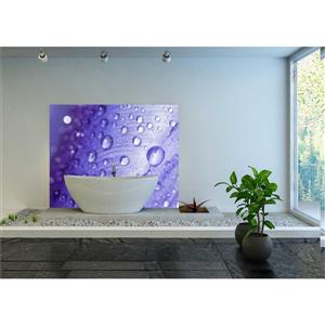 Bellessi 445 x 2600 x 4mm Motiv Polymer Bathroom Panel - Purple Drops