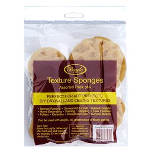 Boyle Synthetic Assorted Sea Sponge - 4 pack