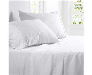 Dreamaker plain dyed Microfiber Standard pillowcase pair White