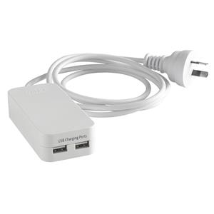 HPM Twin 2.1A USB Charger With Lead