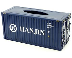 Hanjin Vintage Metal Shipping Container Tissue Box