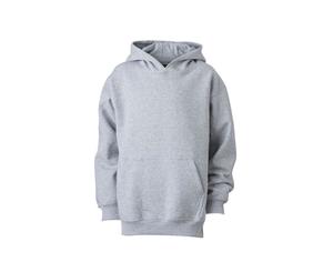 James And Nicholson Childrens/Kids Hooded Sweatshirt (Grey Heather) - FU485