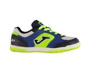 Joma Boys Top Flex 805 Royal Junior Indoor Football Trainers Sneakers Boots Kids - Blue/White/Green
