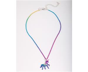 Lovisa Kids Ombre Rainbow Chain Unicorn Necklace