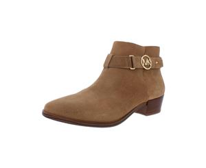 MICHAEL Michael Kors Womens Harland Suede Side Zip Ankle Boots