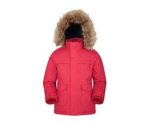 Mountain Warehouse Boys Padded Jacket Water Resistant with Microfibre Filling - Red