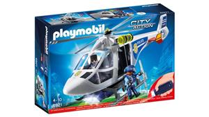 Playmobil Police Helicopter with LED Search Light