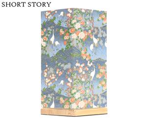 Short Story Kami Lamp - Crane Garden Blue