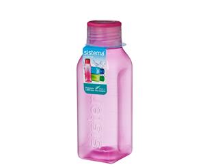Sistema Square 475ml Bottle Pink