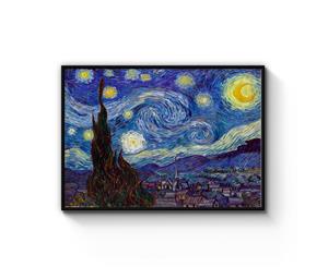 Starry Night by Vincent Van Gogh - Black Frame