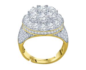 Sterling 925er Silber Micro Pave Ring - ANGELIC - Gold