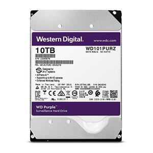WD 3.5" Purple 10TB (WD101PURZ) Surveillance 7200RPM 256MB Cache SATA3 HDD