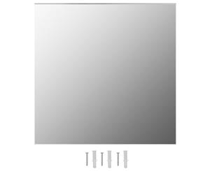 Wall Mirror 60x60cm Square Glass Makeup Bathroom Decor Smooth Edge