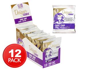 12 x Slim Secrets Designer Cookies Choc Chip w/ Chia 32.5g