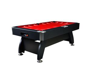 7FT Red Timber MDF Luxury Pool Snooker Billiard Table with LED