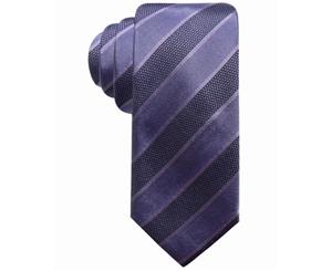 Alfani Purple Striped Slim Lilac Men's Skinny Silk Woven Neck Tie