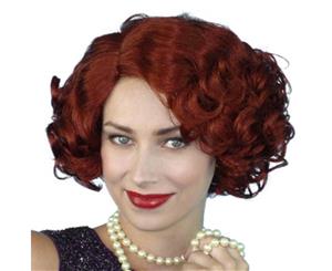 Auburn 1920s Flapper Wig - Short Curls