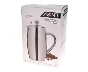 Avanti Deluxe Twin Wall 2 Cup Coffee Plunger 500Ml