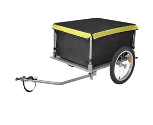 Bike Cargo Trailer Black and Yellow 65kg Foldable Bicycle Stroller