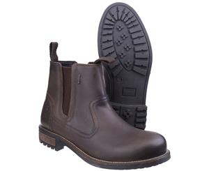 Cotswold Mens Worcester Nubuck Leather Light Waterproof Chelsea Boots - Brown