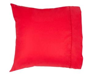 Easy Rest - Soft and Elegant 250TC Pure Cotton Percale Pillow Case (Euro Shape) - Red