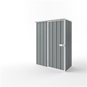 EnduraShed 1.5 x 0.78 x 2.12m Tall Flat Roof Garden Shed - Armour Grey