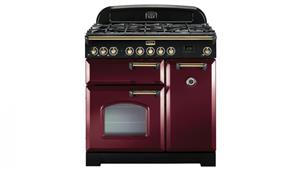 Falcon Classic Deluxe 900mm Dual Fuel Freestanding Cooker - Cranberry Brass