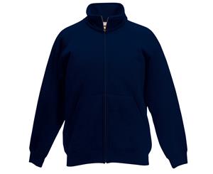 Fruit Of The Loom Childrens/Kids Unisex Poly-Cotton Sweat Jacket (Deep Navy) - BC1363