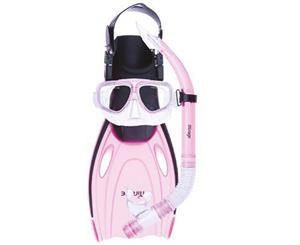 Mirage Squirt Kids Flipper Snorkel Mask SET - Pink