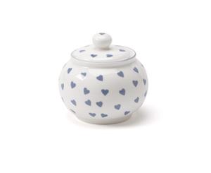 Nina Campbell Bone China Sugar Bowl Blue Hearts Design