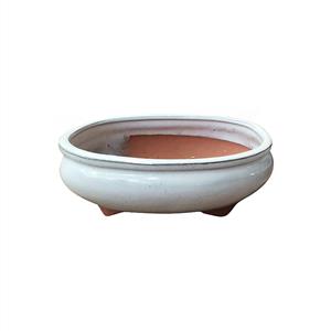 Northcote Pottery 23 x 18 x 8cm Oval Izumi Bonsai Pot - White