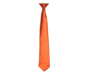 Premier Colours Mens Satin Clip Tie (Orange) - RW4407