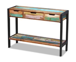 Recycled Timber Sideboard Console Entry Table Shelf 3 Drawer Cabinet