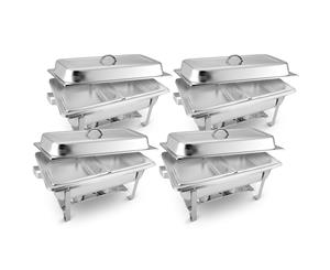 SOGA 4X Stainless Steel Chafing Food Warmer Catering Dish 2x4.5L Dual Trays