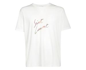 Saint Laurent Men's Animal Print Tee / T-Shirt / Tshirt - White