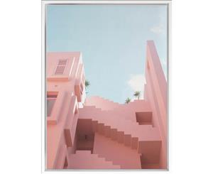 Stairway to the Sky canvas art print - 75x100cm - White