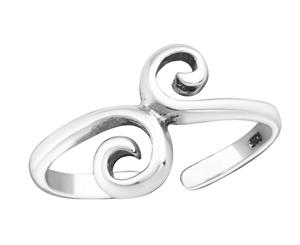 Sterling Silver Whirls Toe Ring