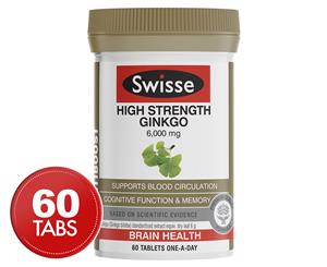 Swisse High Strength Gingko 6000mg 60 Tabs
