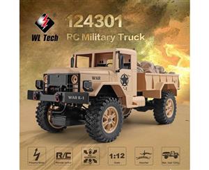 Wltoys 124301 2.4G 1/12 4Wd Off-Road Rc Military Truck Remote Control Rc Car