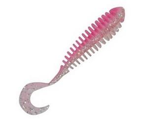 8 Pack of 3.8 Inch Berkley Powerbait Pink Glow Pulse Worm Soft Plastic Fishing Lures