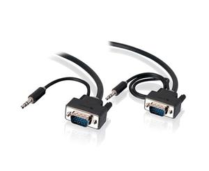 Alogic 15m Slim flexible VGA Cable with 3.5mm Stereo Audio Cable VGA-MM-15-APS