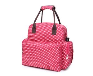 Ankommling Large Diaper Bag Baby Nappy Tote Bag-Red Dot