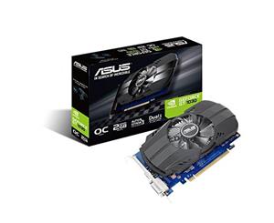 Asus NVIDIA Geforce PH-GT1030-O2G GDDR5 64 Bit Memory PCI Express Graphics Card - Black