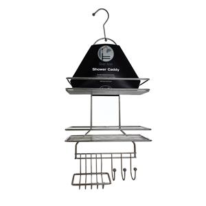 Barelli Chrome Shower Caddy with Hook
